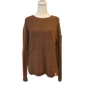 Columbia Brown Cable Knit Sweater